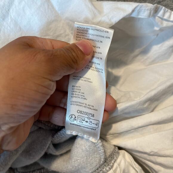 Maeve Anthropologie Oversized Twofer Knit Pullover Mixed Media Pleated Gray XS - Picture 6 of 6